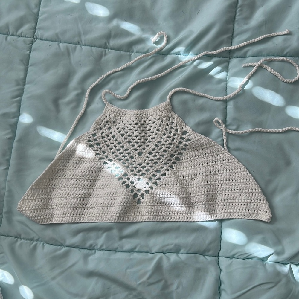White crochet top